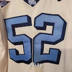 Maillot de jeu Nike North Carolina Tar Heels UNC 52 de football coupé professionnel Vintage 54 2XL