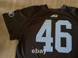 Maillot de jeu authentique porté par les Tar Heels de Caroline du Nord UNC en crosse, maillot noir 'Black Out' RARE