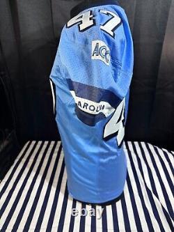 Maillot de joueur Nike NCAA UNC Tarheels #47 ACC bleu clair porté en match taille 48