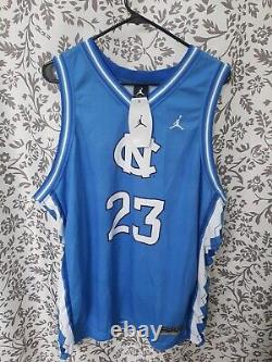 Maillot vintage UNC North Carolina Tar Heels Jordan XL NCAA #23 Jumpman NEUF avec étiquette