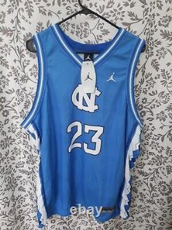 Maillot vintage UNC North Carolina Tar Heels Jordan XL NCAA #23 Jumpman NEUF avec étiquette