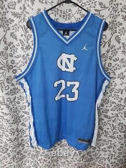 Maillot vintage UNC North Carolina Tar Heels Jordan XL NCAA #23 Jumpman NEUF avec étiquette