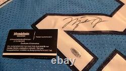 Michael Jordan Autographié Blue Unc North Carolina Tar Heels Jersey 23 Avec Coa