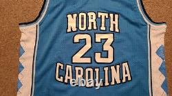 Michael Jordan Autographié Blue Unc North Carolina Tar Heels Jersey 23 Avec Coa