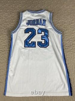 Michael Jordan Unc Caroline Du Nord Tar Talons Throwback Nike Jersey Sz M Auth