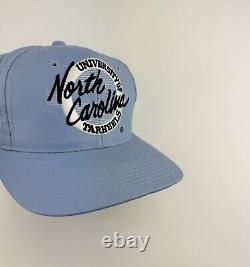 NOUVEAU Vtg UNC Tar Heels Le jeu Snapback Hat Université Caroline du Nord Étiquette de colle