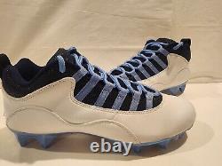 NOUVELLES Nike Air Jordan 10 Low UNC Tar Heels Exclusivité Joueur Crampons Taille Homme 12