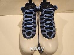 NOUVELLES Nike Air Jordan 10 Low UNC Tar Heels Exclusivité Joueur Crampons Taille Homme 12