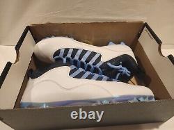 NOUVELLES Nike Air Jordan 10 Low UNC Tar Heels Exclusivité Joueur Crampons Taille Homme 12