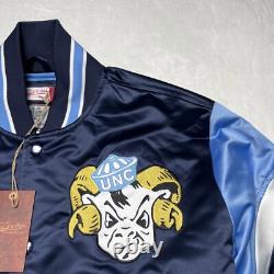 NOUVELLE Veste Satinée Heavyweight Mitchell & Ness UNC Tar Heels L NCAA