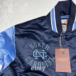 NOUVELLE Veste Satinée Heavyweight Mitchell & Ness UNC Tar Heels L NCAA