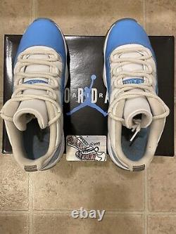 Nike Air Jordan 11 Low Retro Unc Tarheels Blanc Bleu XI 528895-106 Hommes Taille 8