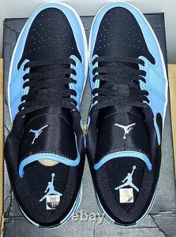 Nike Air Jordan 1 Low 553558-403 Unc University Blue Black New Withbox Taille 11 Ds