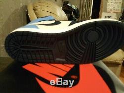 Nike Air Jordan 1 Retro Haute Og Unc Tar Heels Taille Hommes 11,5 Sneakers Chaussures Nib