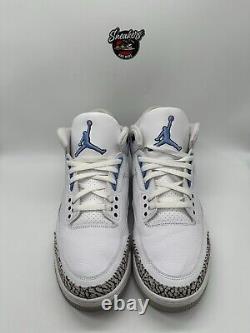 Nike Air Jordan 3 Retro UNC North Carolina Tar Heels College CT8532-104 Taille 15