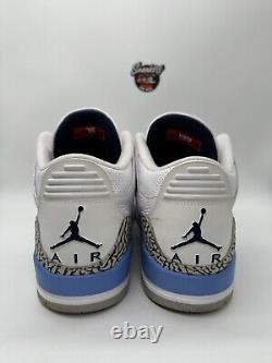 Nike Air Jordan 3 Retro UNC North Carolina Tar Heels College CT8532-104 Taille 15