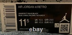 Nike Air Jordan 4 Retro University Blue Unc Tar Talons