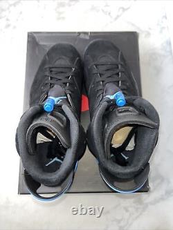Nike Air Jordan 6 Unc Taille 8,5 Vnds 384664-006 Og VI Black Blue Carmine