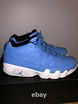 Nike Air Jordan 9 Retro Bas Pantone Columbia Bleu Unc Tarheels Taille 10.5