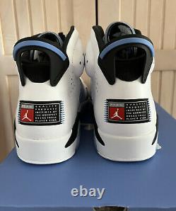 Nike Air Jordan Retro 6 Unc Tar Talon Bleu Blanc Noir Nouveau Avec Taille De Boîte 11