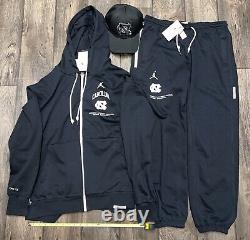 Nike Air Jordan UNC Tarheels 2024 Blackout Dri Fit Elite Échauffement & Casquette New Era