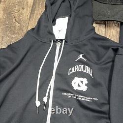Nike Air Jordan UNC Tarheels 2024 Blackout Dri Fit Elite Échauffement & Casquette New Era