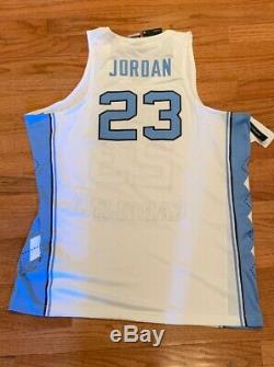 Nike Hommes Michael Jordan Unc Carolina Tar Heels Authentique Jersey Grande Nwt 150 $