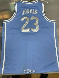 Nike Michael Jordan Caroline Du Nord Authentique Jersey Bleu Sz XXL Unc Tarheels