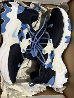 Nike React Presto UNC Tar Heels DB3434 400 Neuf dans la boîte Taille rare 9M / 10.5W