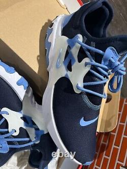 Nike React Presto UNC Tar Heels DB3434 400 Neuf dans la boîte Taille rare 9M / 10.5W
