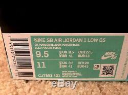 Nike Sb Jordan 1 Low Unc Tar Taille Du Talon 9,5 Nib Chaussures
