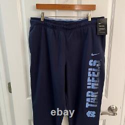 Nike UNC North Carolina Tar Heels Pantalons de survêtement Therma Fit pour hommes Grand L Bleu NWT Nouveau