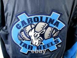 North Carolina Tar Talons Hommes Moyen Ou Grand Full Zip Tout Leather Jacket Unc 4