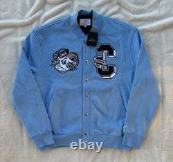 OVO x UNC Tar Heels Veste Varsity en Fleece Bleu Clair Nouvelle Authentique