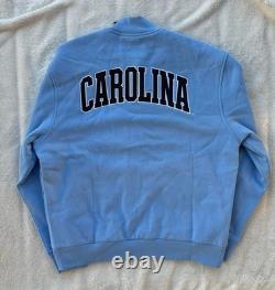 OVO x UNC Tar Heels Veste Varsity en Fleece Bleu Clair Nouvelle Authentique