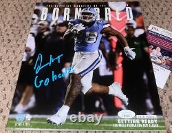 Omarion Hampton Signé Magazine Born & Bred Jsa Autographe Football Unc Tar Heels