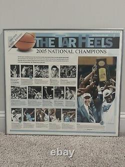 Poster encadré des champions nationaux de basketball de l'UNC