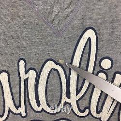 Pull d'entraînement usé et imparfait de la Caroline du Nord avec logo UNC Tar Heels en XL