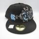 Rare Vtg Ncaa Unc Tar Heels Casquette Graffiti Imprimé Intégral 7 5/8