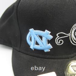 Rare VTG NCAA UNC Tar Heels Casquette Graffiti Imprimé Intégral 7 5/8