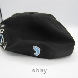 Rare VTG NCAA UNC Tar Heels Casquette Graffiti Imprimé Intégral 7 5/8