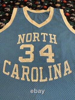 Rare Vintage Sand Knit Unc North Carolina Tar Heels J. R. Reid Basketball Jersey