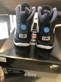 Roues Unc Nike Blue Air Jordan 9 Retro Sz 10.5 Blanches 2019