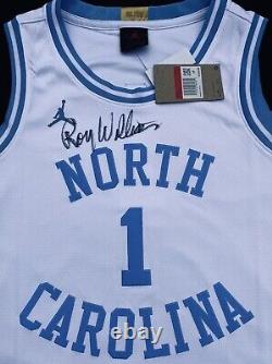 Roy Williams A Signé North Carolina Tar Talons Basketball Jersey Psa/dna Unc