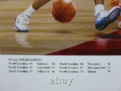 Roy Williams A Signé Unc North Carolina Tar Heels 2005 Ncaa Champs Lithographie