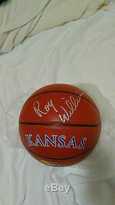 Roy Williams Kansas Jayhawks Signé Logo Basketball Ncaa Hof Unc Roues