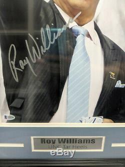 Roy Williams Unc Tar Heels 2009 Ncca 11x14 Photo Encadré Autograph Beckett Coa
