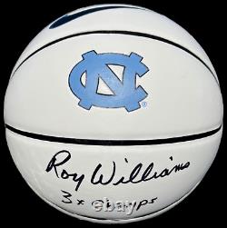 Roy Williams a signé le ballon de basketball Nike North Carolina Tar Heels Logo Unc Jsa