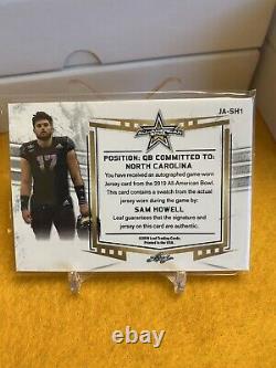 Sam Howell Leaf Metal 2019 All-american Bowl #3/5 Nameplate Patch Auto Unc