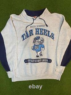 Sweat-shirt universitaire vintage UNC Tar Heels des années 90 (XL)